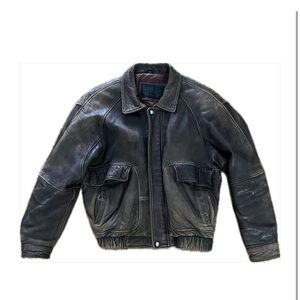 Men's vintage brown Leather Jacket Hailey Bieber-style